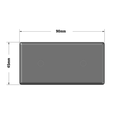 60-020-0 MODULAR SOLUTIONS POLYAMIDE END CAP<br>45MM X 90MM, GRAY